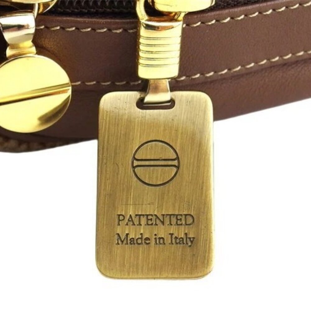 BORBONESE Handbag Quail Pattern Authentic Used t2… - image 6